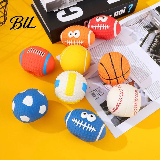 Non-toxic Dog Toy Toys with Sound Latex Chew Balls Raised Texture Teeth Interactive Cleaning Flexible Relieve Boredom And Anxiety
