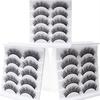 5 Pairs False Eyelashes All-match Natural Long 3D Mink Lashes Curling Fake Eye Lashes Makeup Tool for Party