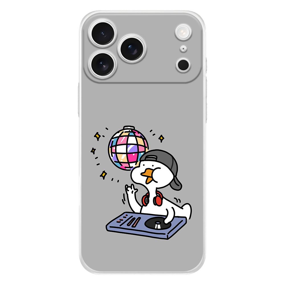 Мягкий прозрачный чехол для телефона для iPhone 17 Air 16E 16 11 15 14 Pro MAX 12 13 7 8 Plus SE Пасхальный чехол Забавный милый утенок Модный парный