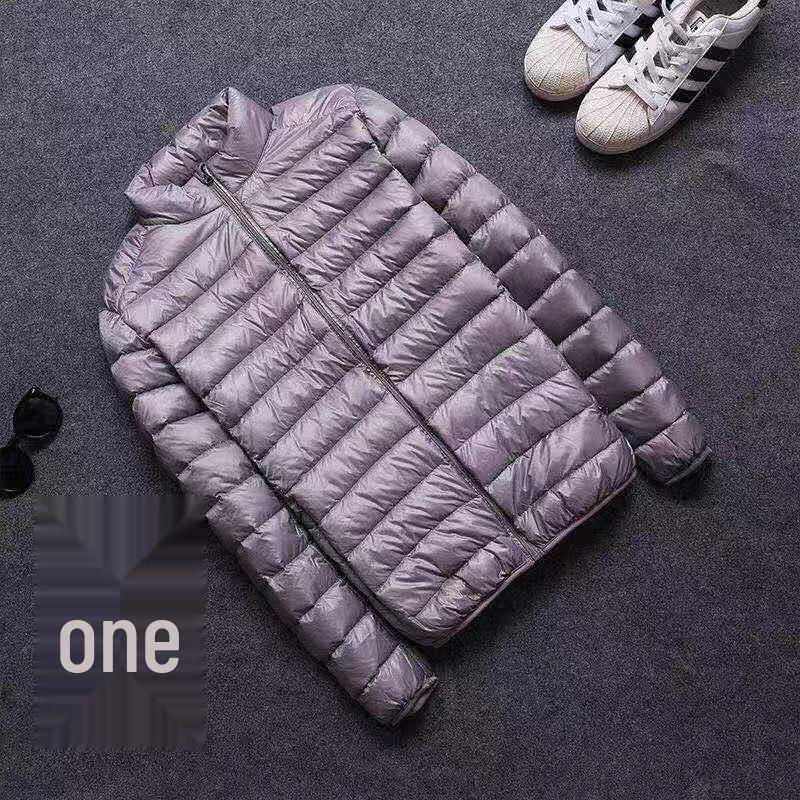 Men's Plus Size Solid Color Lightweight Down Cotton Jacket, Winter 2021 Fashion