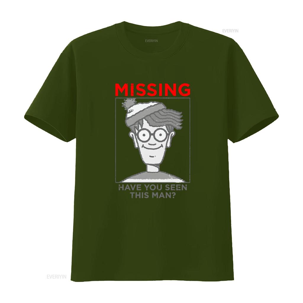 Wheres Waldo Missing Licensed Adult T Shirt Fun Nostalgic Design vintage Washed Unisex graphic Casual fashion Breathable Soft
