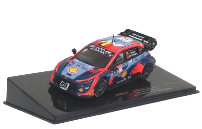 IXO MODELS Hyundai i20 N Rally1 2023 Central Europe Winner Finished Diecast Miniature Car RAM909 1/43 #11 T.Neuville/M.Wydaeghe
