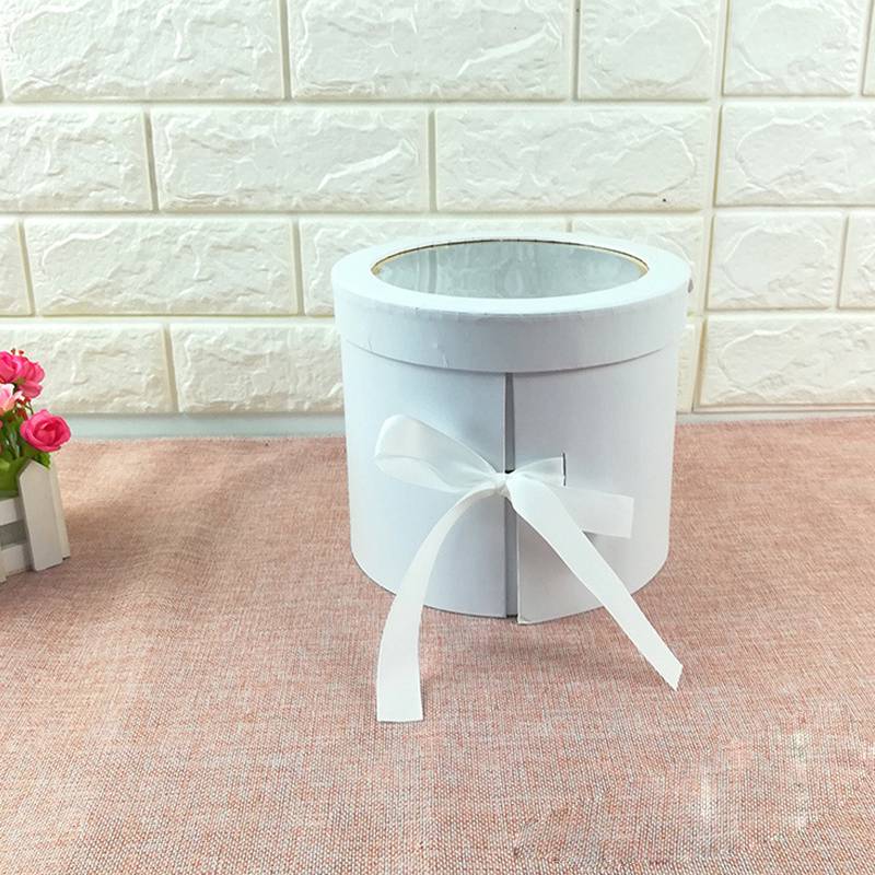 Gift Box High-End Cylinder Box Gift Box Double-Layer Rotating Flowers Gift