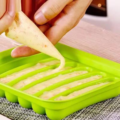 Форма для колбасы 6-гнездная силиконовая DIY-форма для ветчины, хот-дога, с крышкой, кухонные бытовые формы для колбасы, торта, выпечки, инструменты
