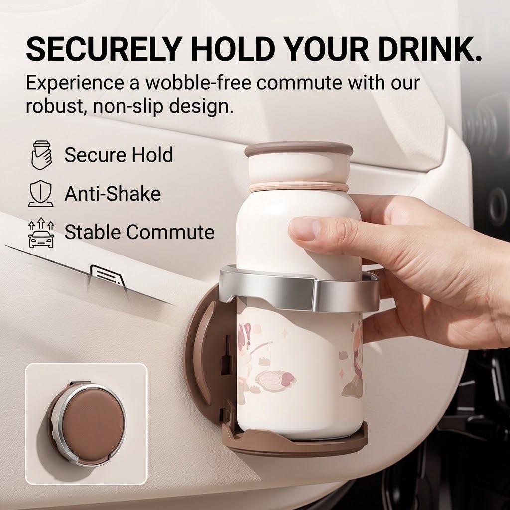Foldable Car Cup Holder, Multi-function Water Cup Bracket, Portable Car Storage Organizer