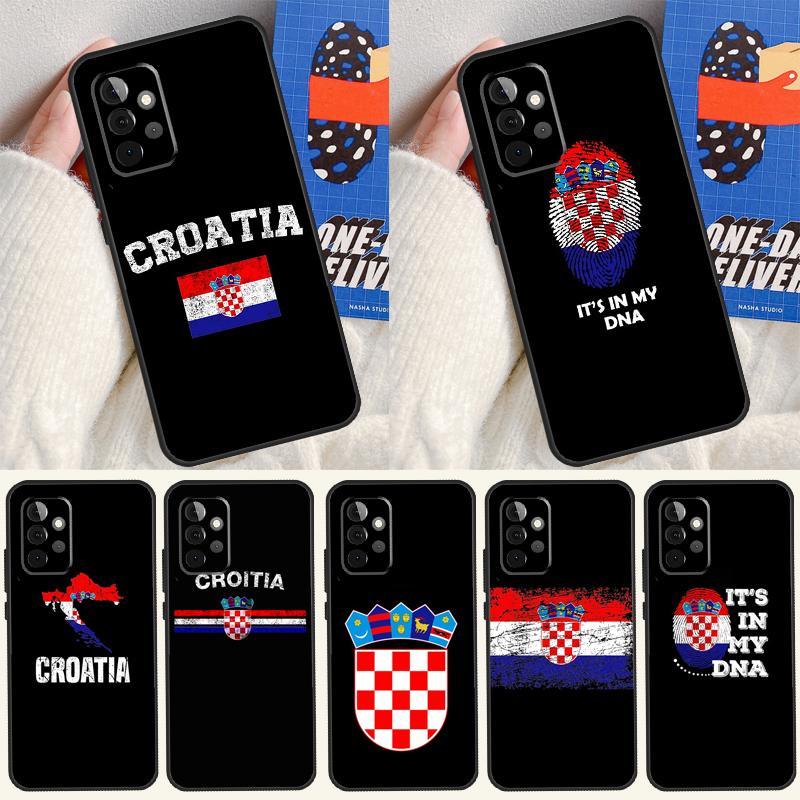 Croatia Flag Coat of Arms Case For Samsung Galaxy A53 A15 A22 A52 A32 A54 A14 A16 A26 A36 A56 A55 A35 A05 A06 A33 A13