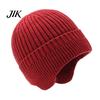 Stretchy Comfortable Fit Hat Winter Knitted with Ear Flaps for Men, Soft Fleece Lined Hat, Outdoor Hiking And Travel Cap Thermal Cap, Cold Weather