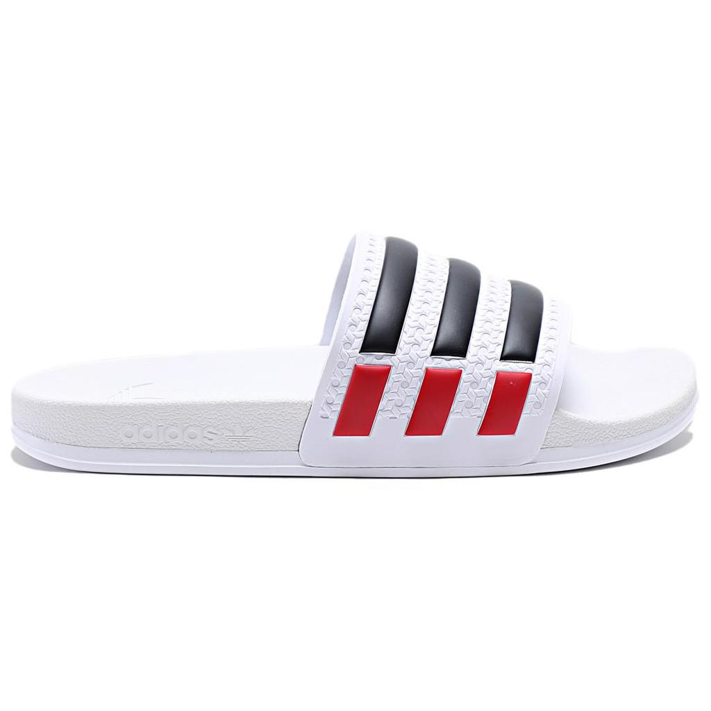 adidas Оригинальные удобные шлепанцы Adilette Унисекс Белые Черные Красные IH6877