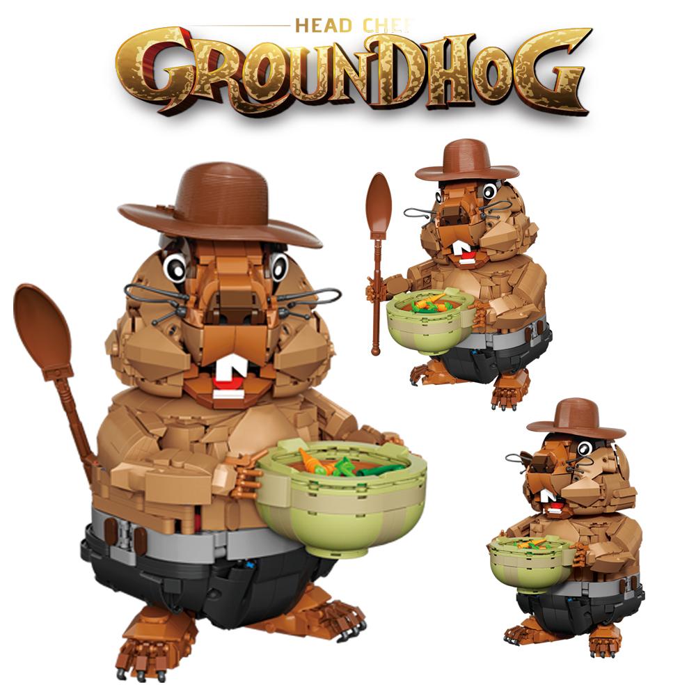 Marmot Animal Building Blocks Set MOC Assembly Bricks DIY tabletop decorations Models Birthday Halloween Christmas gifts