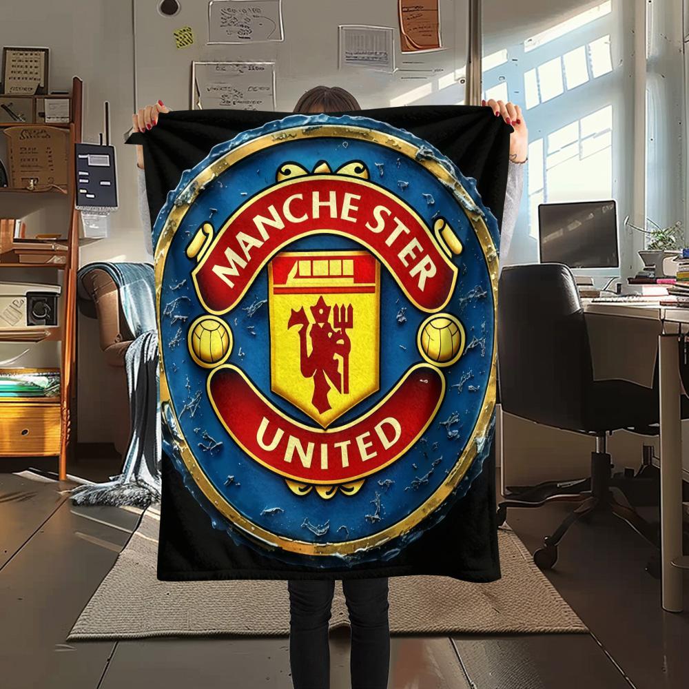 Man Utd Print FlAannel Blanket, High quality Comfortable for All Seasons, Home Decor, Warmth and Comfort