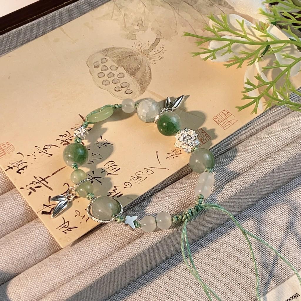 Шикарный браслет с бабочкой и лотосом для женщин, подарок для дружбы, китайский стиль