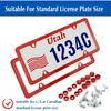 Universal American License Plate Frame With Screws Washer Caps Number Plate Car Stainless Plate Frame 6x12inch for Truck Vehicle License Plate Covers