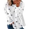 New Autumn Star Print Large Size Women's Top Long Sleeve T-shirt