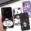 HK12 Lovely Kuromi Black Sofe Case for Samsung Note 20 Lite S24 Ultra S23 A03 A05 A06 A11 A71 A15 A16 A13 A24 A25 A33 A52 A53 A50 M55 M35 Plus