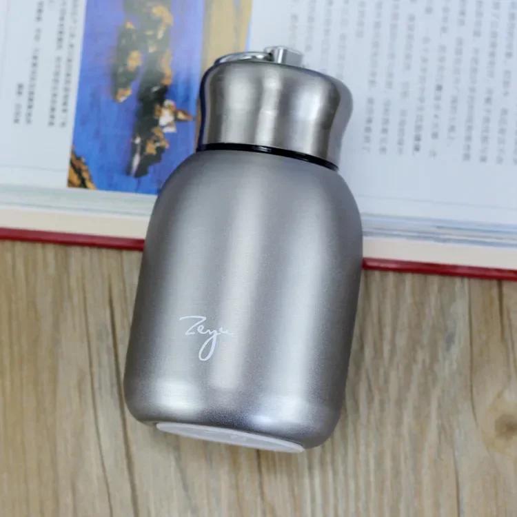 300ml Portable 304 Stainless Steel Liner Thermos Cup Fashion Mini Coffee Vacuum Flasks Lovely Travel Water Bottle with Lid Cups