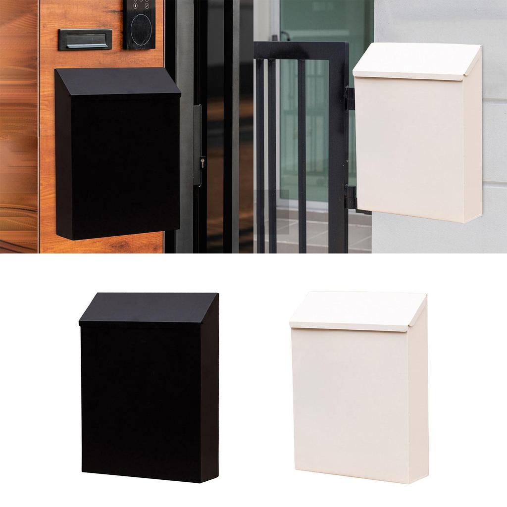 Wall Mounted Mailbox Decorative Sturdy Iron Mail Box for House Outdoor Gate