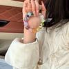 Natural Multi-Stone Crystal Bracelet Amethyst Yellow Phantom Quartz Blue Aquamarine Fluorite College Style Jewelry