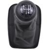 ApplianPar 5 Speed Gear Shift Knob Stick Shifter Lever Head with Gaitor Boot Cover for VW Bora Golf Jetta MK4 GTI R32 1999-2005