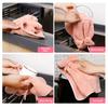 Hand Towel Coral Fleece Solid Color Design Bow Decoration Quick Dry Absorbent