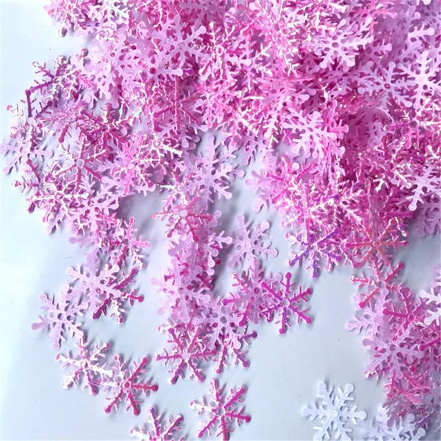 300 шт./лот, рождественские снежинки, конфетти, искусственный снег, рождественские елочные украшения, украшения для домашней вечеринки, свадебного декора