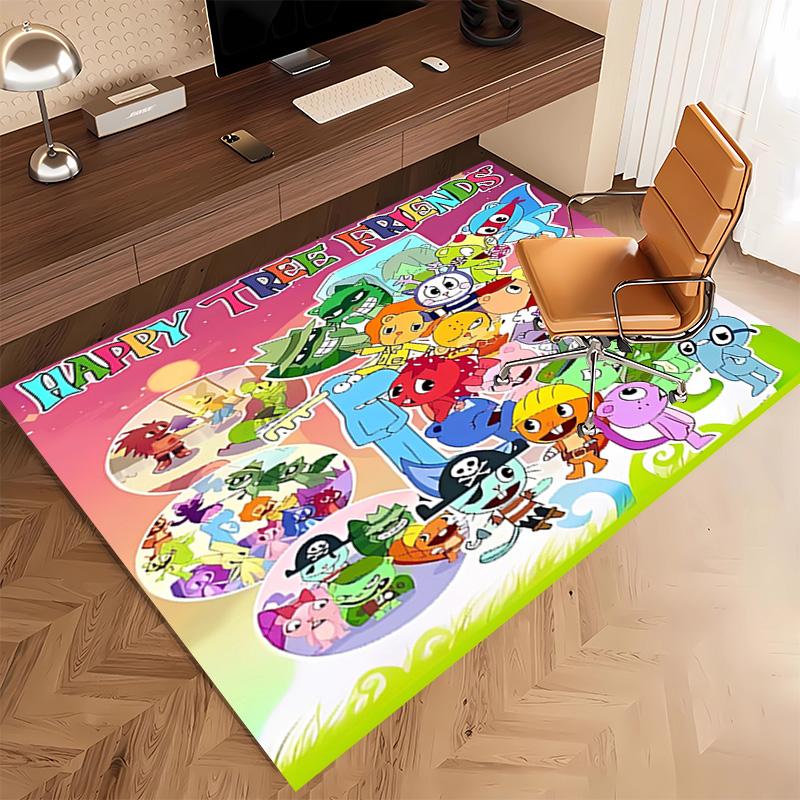 1pc Happy Tree Friends1 Print Area Rug - Soft, Washable Non-Slip Indoor Mat, Living Room, Home Office Decorative Rug,Office Decorative