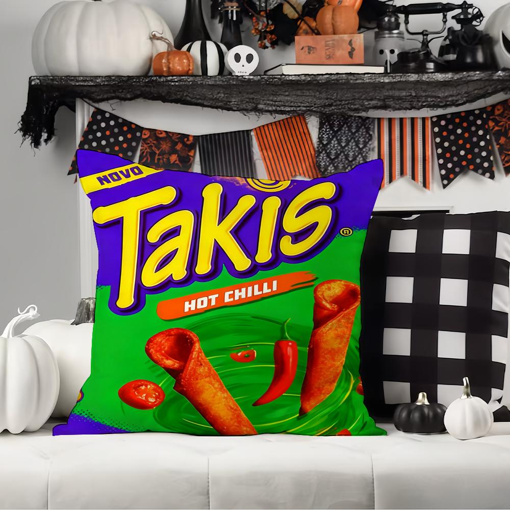 Кукурузные хлопья Закуски T-Takis Наволочка Офисные подушки Подходит для дивана Автомобиля Спальни Декоративная наволочка