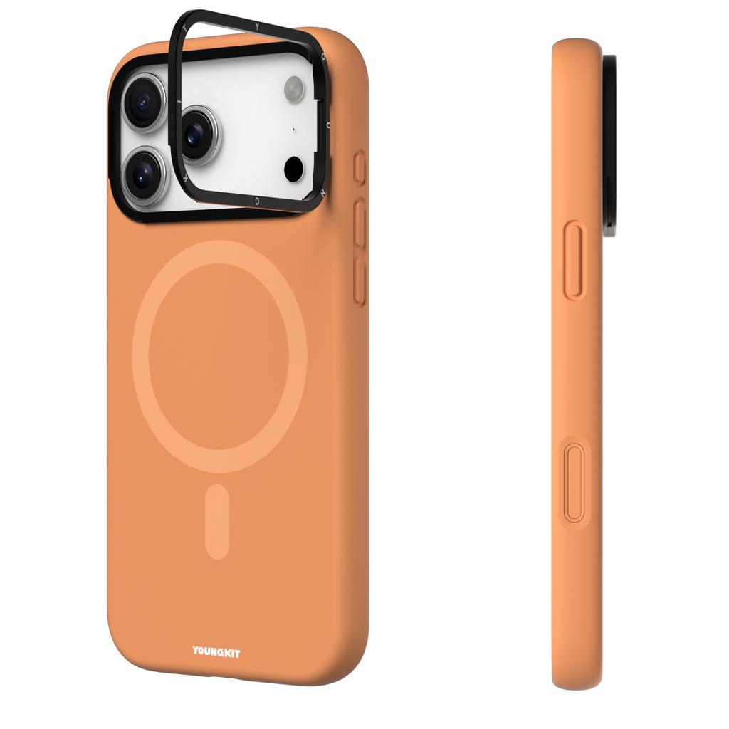 YOUNGKIT For iPhone 17 Pro Max Case Compatible with MagSafe Lens Kickstand Silicone Phone Cover