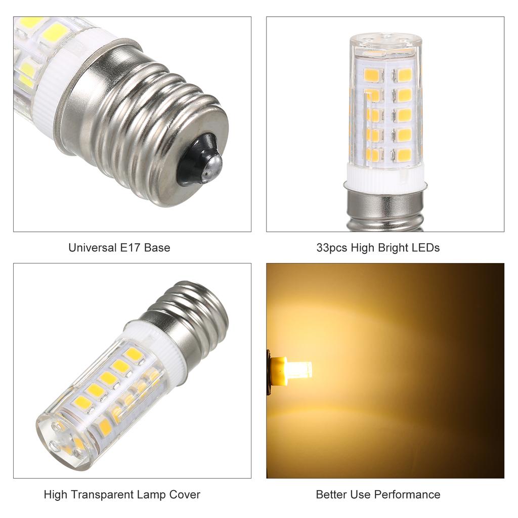 E17 Mini LEDs Light Bulbs Home Use 5W Energy-Saving Lamp Bulbs for Refrigerator Microwave Oven Ranges Hood