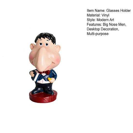 Держатель для очков в виде мужчины с большим носом, подставка для демонстрации очков, статуэтка учителя, статуя, настольное украшение, держатель для солнцезащитных очков и очков, подставка для демонстрации очков