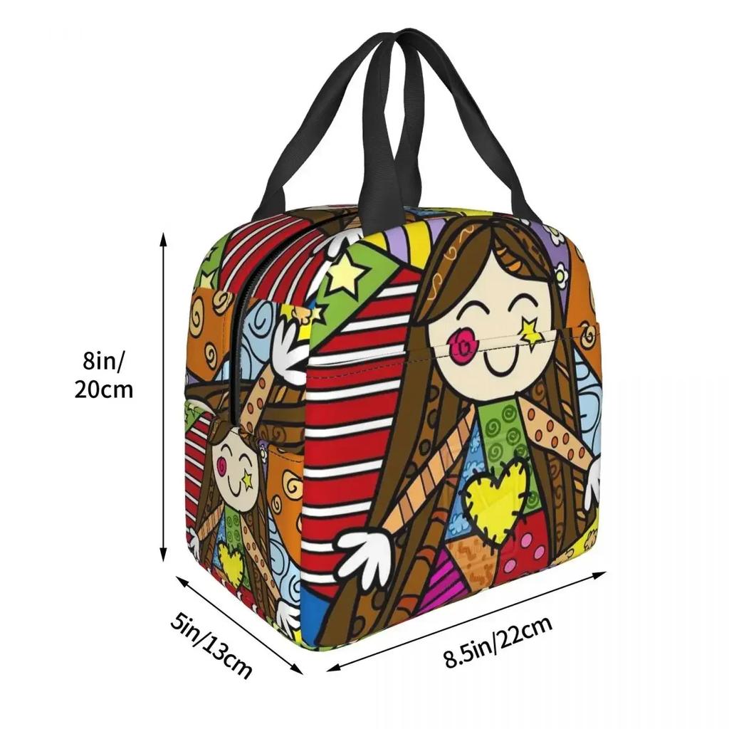 R-Romero-S B-Britto-S Insulated Lunch Bag for Women Kids Portable Food Boxes Thermal Lunch Box Tote