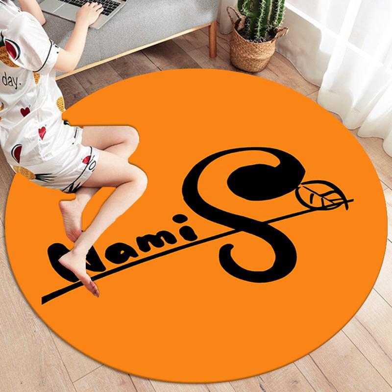 One Piece Nami Round Area Rug Carpet Rug For Living Room Bedroom Sofa Playroom Decor Nonslip Floor Mat