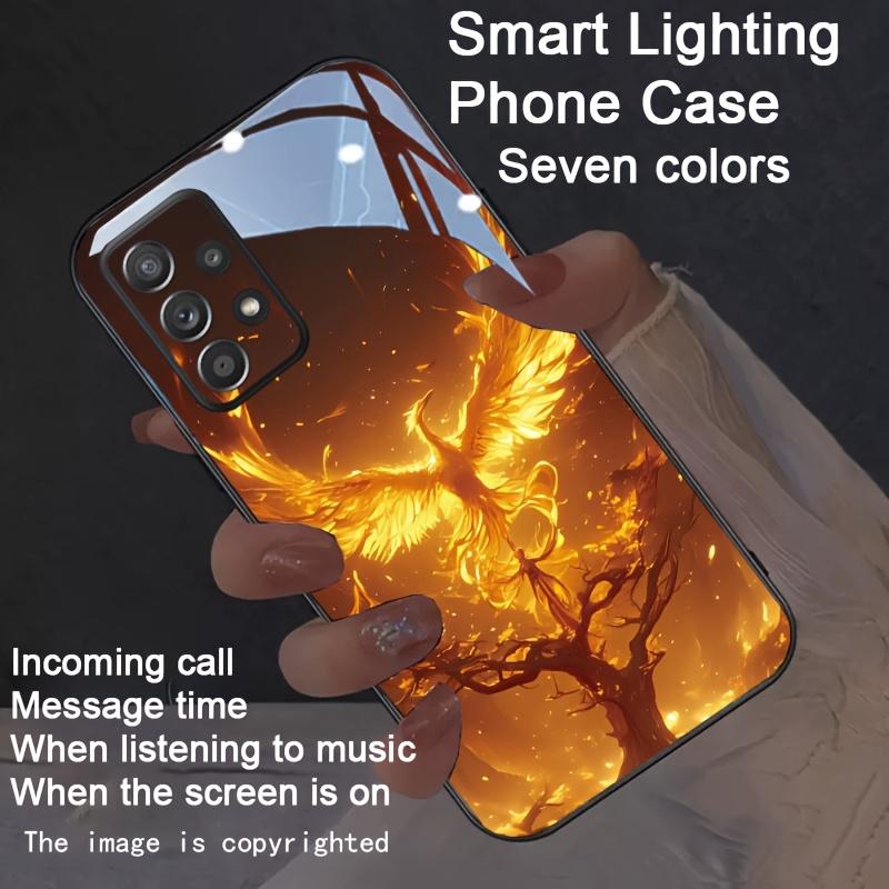 Светящийся цветной чехол для телефона для Xiaomi POCO X3 X4 X5 X6 X7 X7 Pro F6 F6 Pro F7 F5 F4 14T 13T Note 14 13 Pro 5G Светодиодный Funda