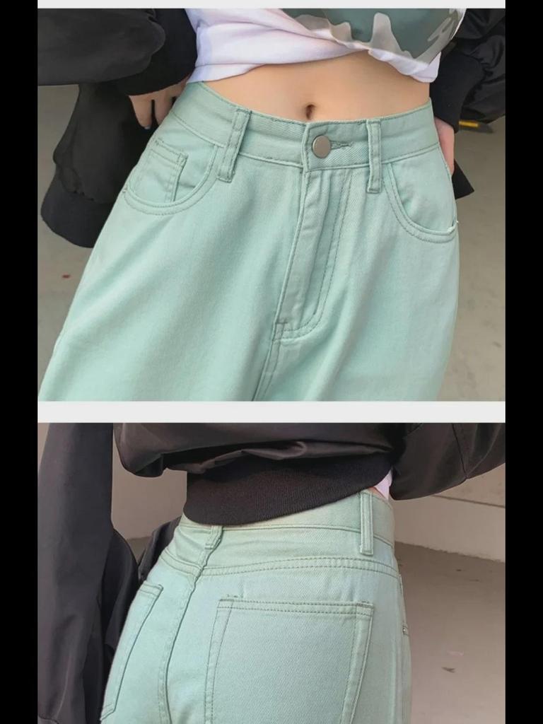 Женские джинсы с высокой талией и широкими штанинами — повседневный стиль осень/зима