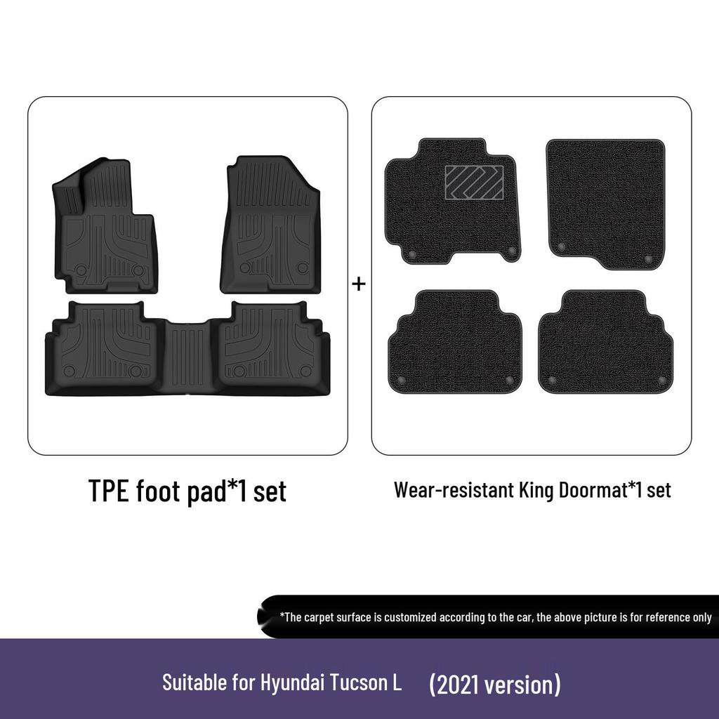 Hyundai Tucson Eco-friendly TPE All-Weather Floor Mats Interior Accessories