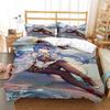 Genshin Impact Цифровой Удобный Пуховый Пододеяльник Наволочка Постельное Белье Детская Спальня Декорация Домашний Текстиль