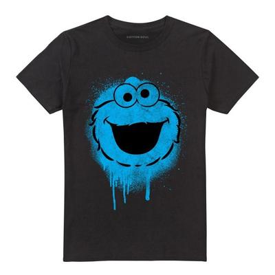 Sesame Street Унисекс футболка для взрослых с граффити Cookie Monster