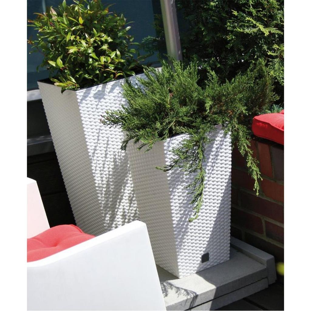 DSPW230-S433 HANGING POT 23 Rattan ANTHRACITE ROUND WITH HOOK 3L