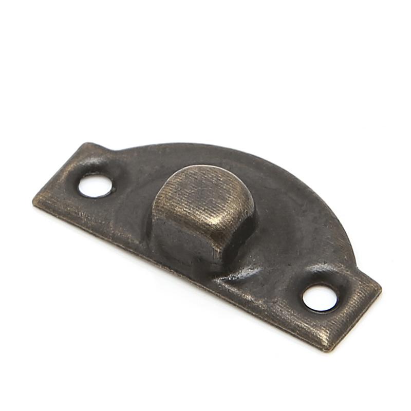 10x Antique Metal Lock Catch Curved Buckle Horn Clasp Hook Gift Jewelry Box Padlock