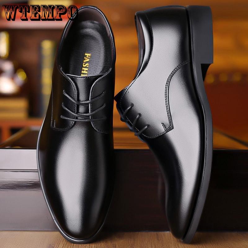 Spring and Autumn Youth British Casual Business Formal Leather Shoes Men's Shoes Wedding Shoes Single Shoes Work Shoes Waterproof Lightweight