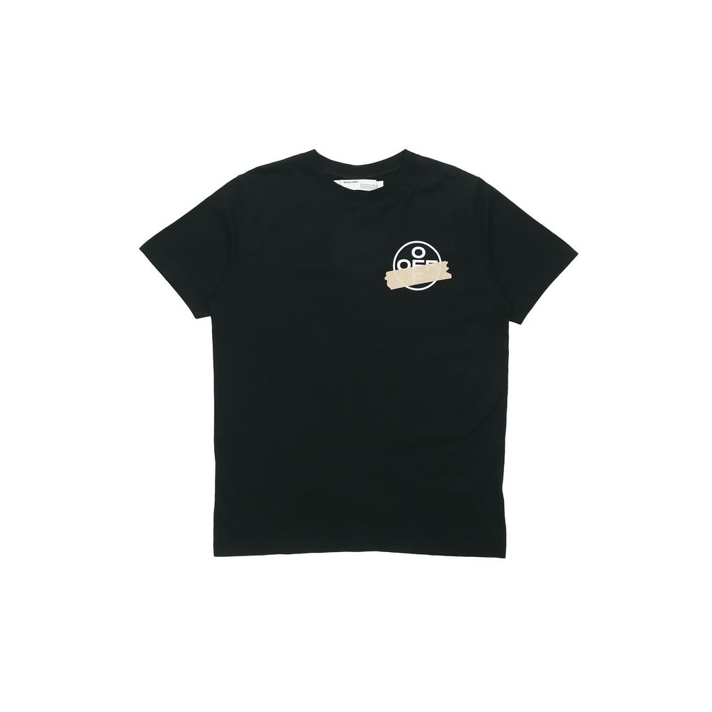 Off-White Футболка с принтом Tape Arrows Collection SS20 Мужские топы Черная OMAA027R201850021048
