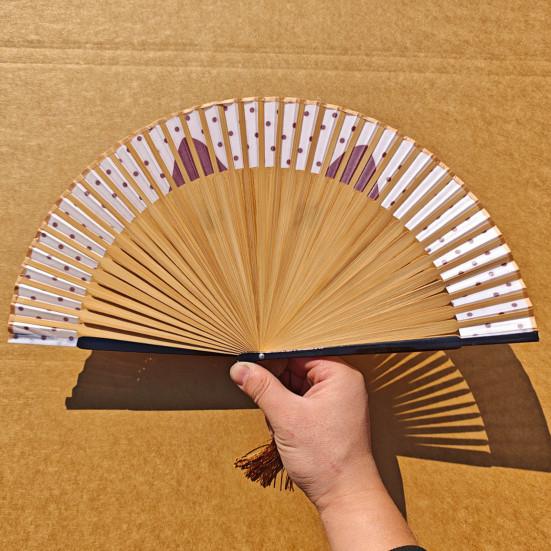 Мультяшный кот складной веер в японском стиле деревянный ручной веер