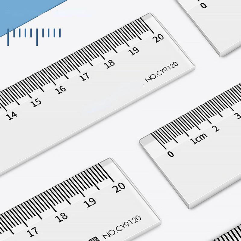 Прямая линейка 20/30/40/50 см, креативная прозрачная линейка из жесткого пластика, студенческие принадлежности, школьные принадлежности, офисные аксессуары