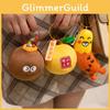 Orange Sausage Plush Keychain Toy Cartoon Stuffed Doll For Cute Student Gift
