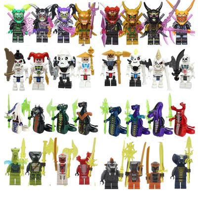 Минифигурки Куклы Строительные кирпичики Зейн Нья Гармадон Арин Строительные блоки Минифигурки Собрать игрушки Модель для детей Gif