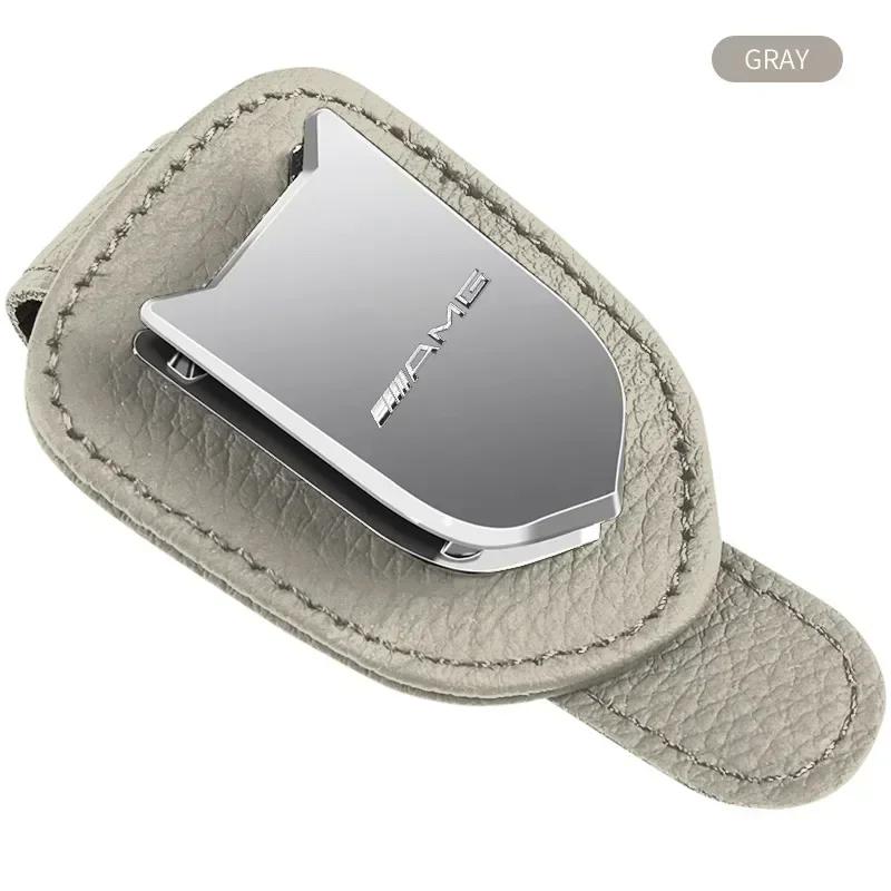 WUAHN1 W202 W212 For Mercedes-Benz Multifunction Car Sun Visor Glasses Clip Leather Eyeglasses Clip For Mercedes Benz B/C/E/S Class A C