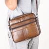 Retro Genuine Leather Men's Shoulder Bags Husband Small Crossbody Messenger Bag Leather Man Zipper Designer Party Bags Gift