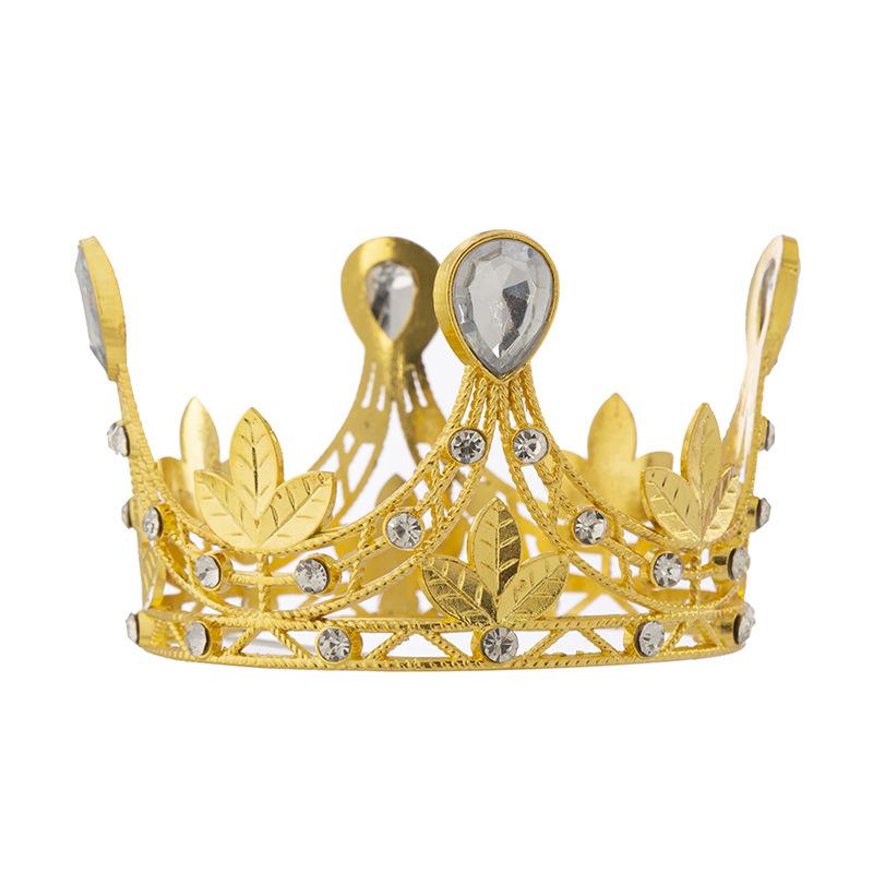 Детская корона принцессы, корона для девочек, день рождения, фестиваль, представление, круглая кристаллическая повязка на голову, детские аксессуары для волос для выступлений