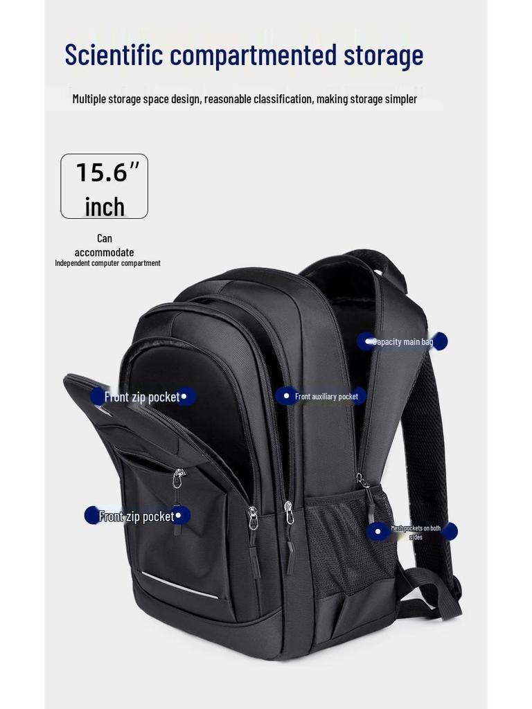 Cross-border Commuting Backpack: Large Capacity, Multifunctional, Water-resistant Laptop Bag for Students