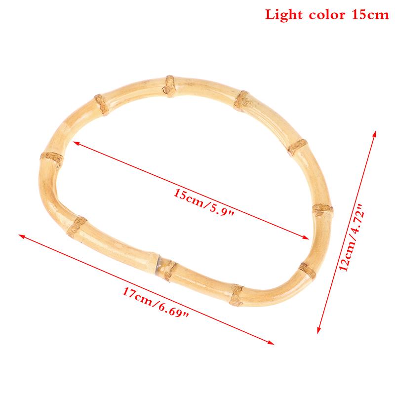 Vintage Bamboo Bag Wooden Handles Replacement Diy Accessories For Women Handbags