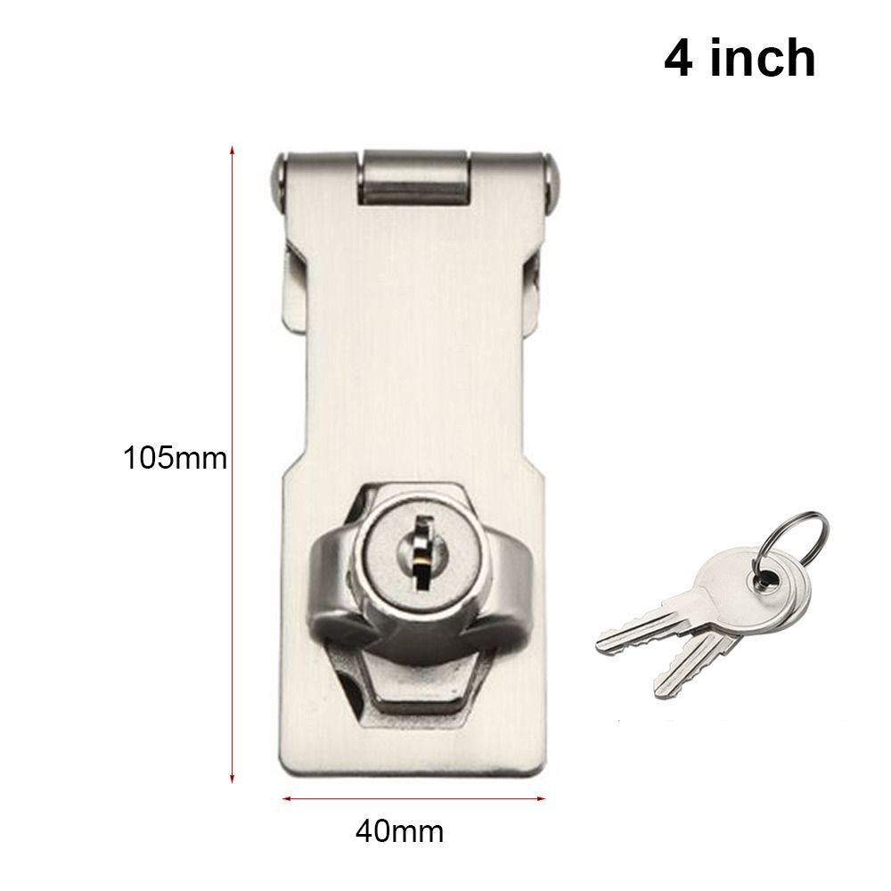 Home Security Punch-free Cupboard Burglarproof Drawer Keyed Hasp Lock Cabinet Door Lock